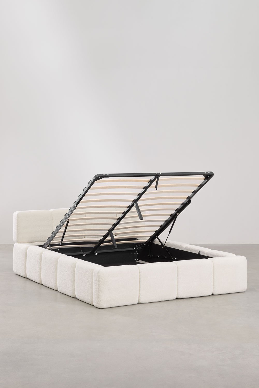 Bed with folding sofa in looped fabric Jolcem , gallery image 2