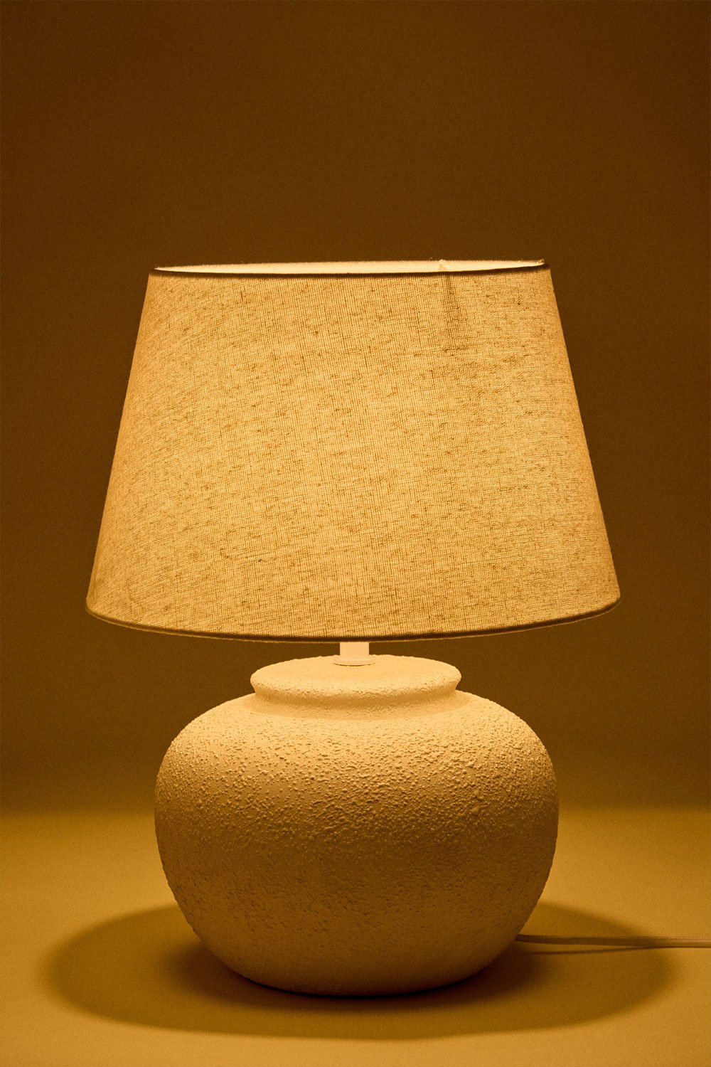 Kenaris ceramic and linen table lamp, gallery image 4