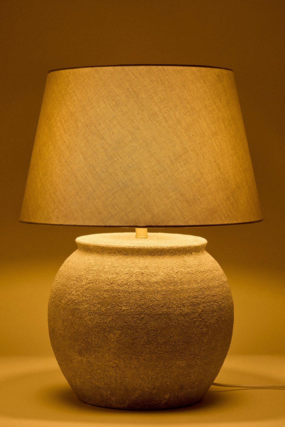 Kenaris ceramic and linen table lamp, gallery image 4