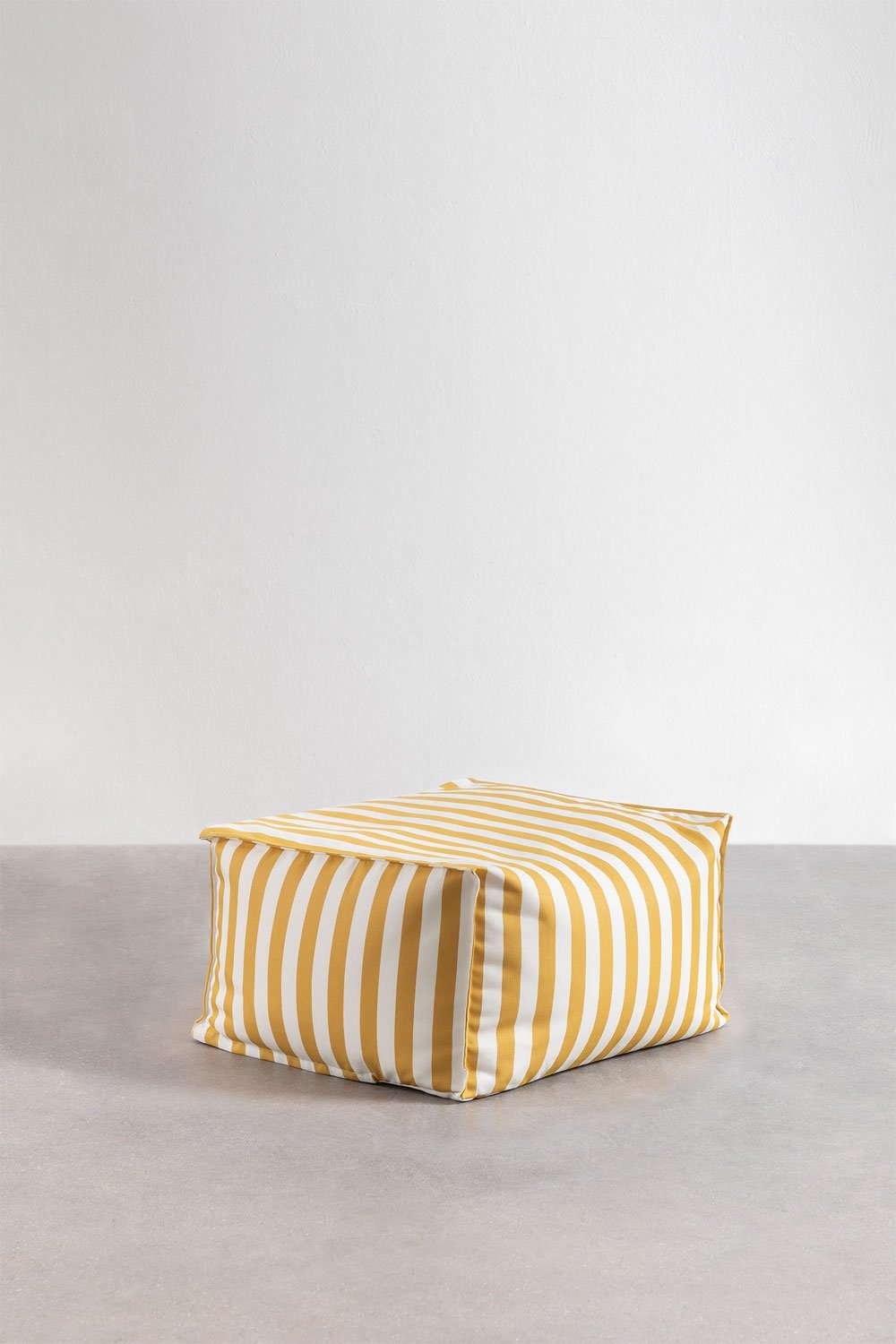 Rectangular pouf 75x65 cm for modular garden sofa in Sandel fabric, gallery image 2