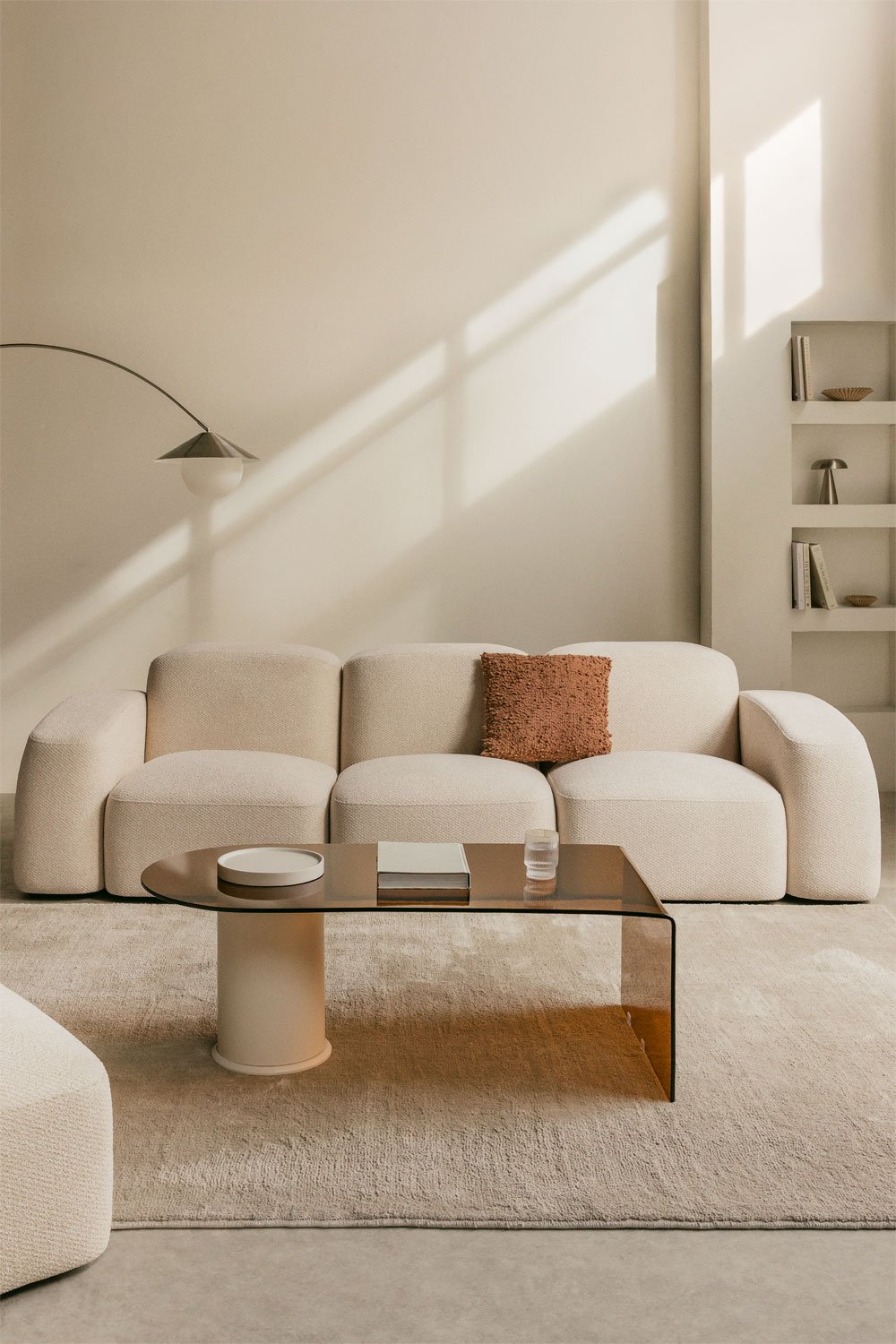 Bastian 3-piece modular sofa and pouf, gallery image 1