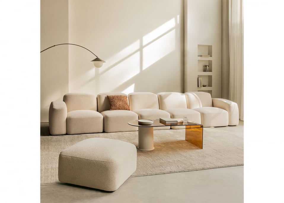 Bastian 5-piece modular sofa and pouf