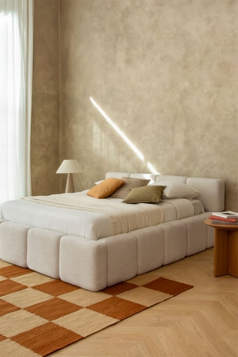 Upholstered bed with lift-up storage base Jolcem