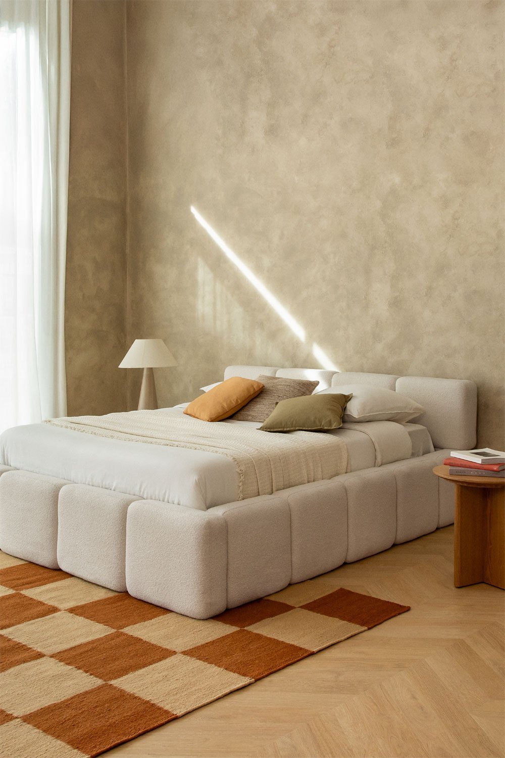 Bed with folding sofa in looped fabric Jolcem , gallery image 1