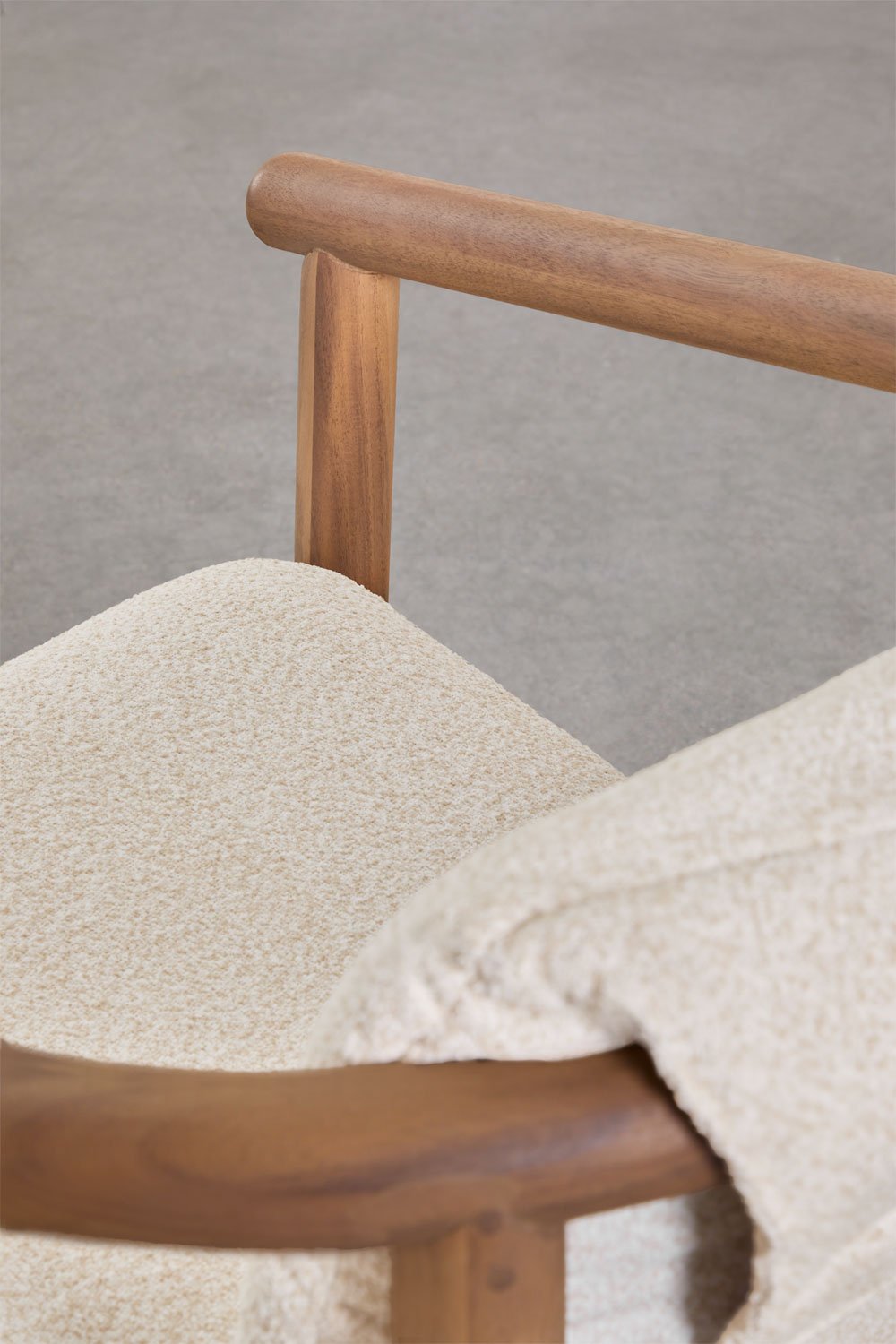 Elmina garden chair with armrests in acacia wood, gallery image 7