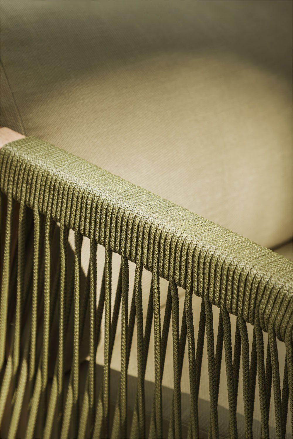 3-seater garden sofa in acacia wood Dubai, gallery image 2