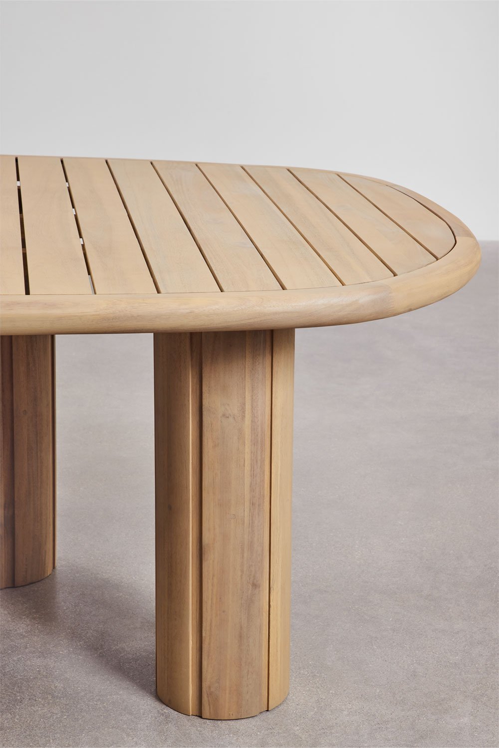 Ginara oval acacia wood garden table, gallery image 5