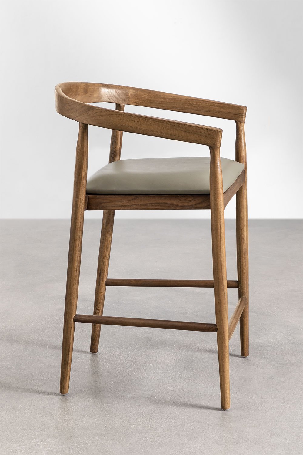 Visby high leather stool (70 cm), gallery image 3