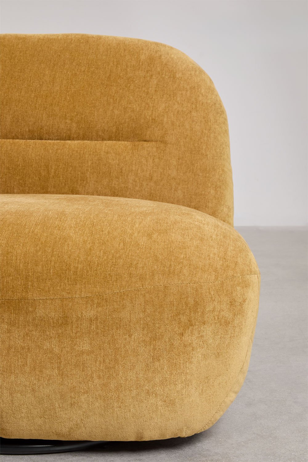 Swivel armchair in Sernin chenille, gallery image 4