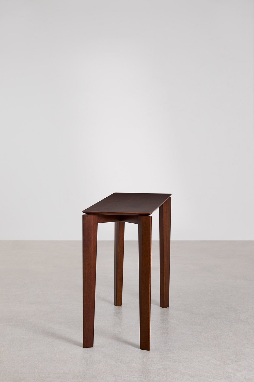 Rectangular hallway console 120x40 cm in MDF with Tanzania walnut veneer, gallery image 5