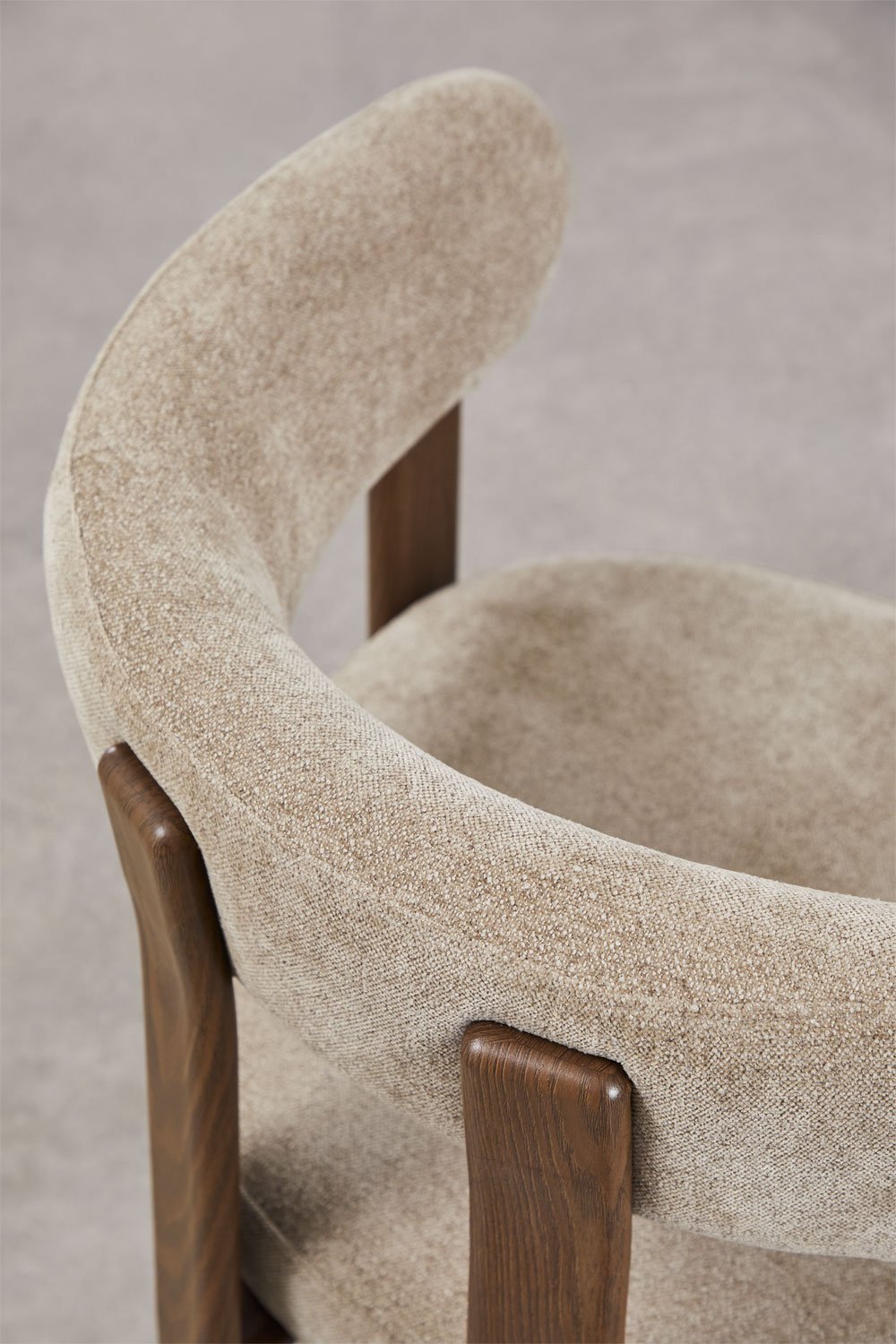 Jolie upholstered dining chair with armrests and iron frame, gallery image 7