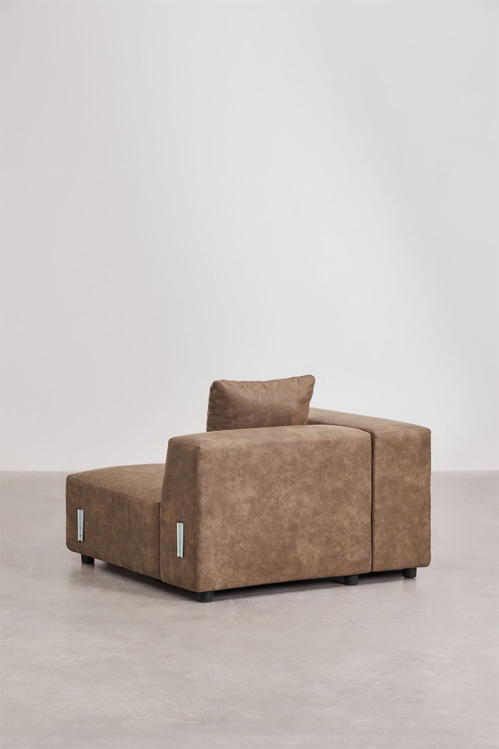 Left corner module 115x113 cm with high armrest and cushion for Bruna modular sofa, gallery image 4