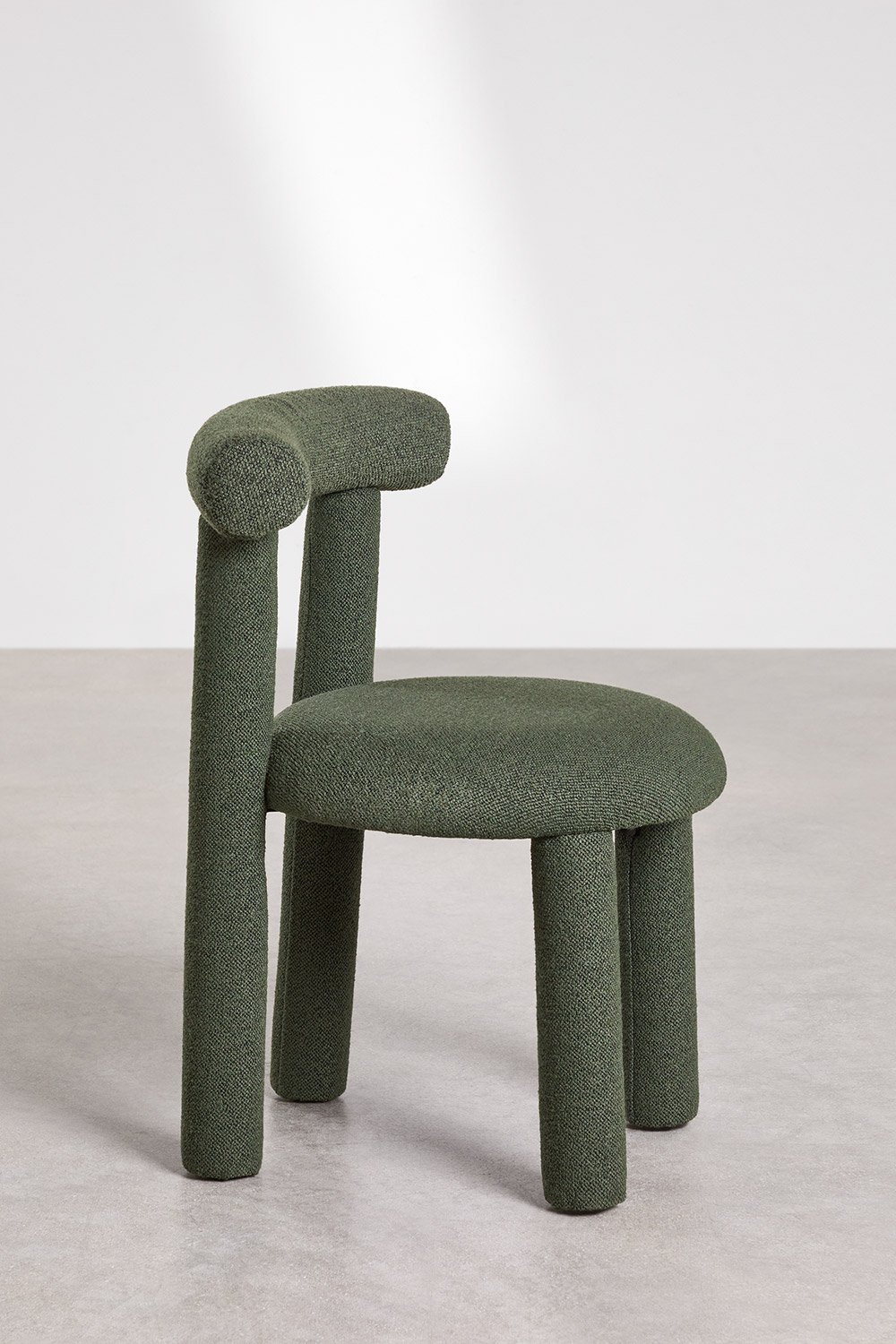 Pack of 2 Gia bouclé fabric dining chairs, gallery image 4