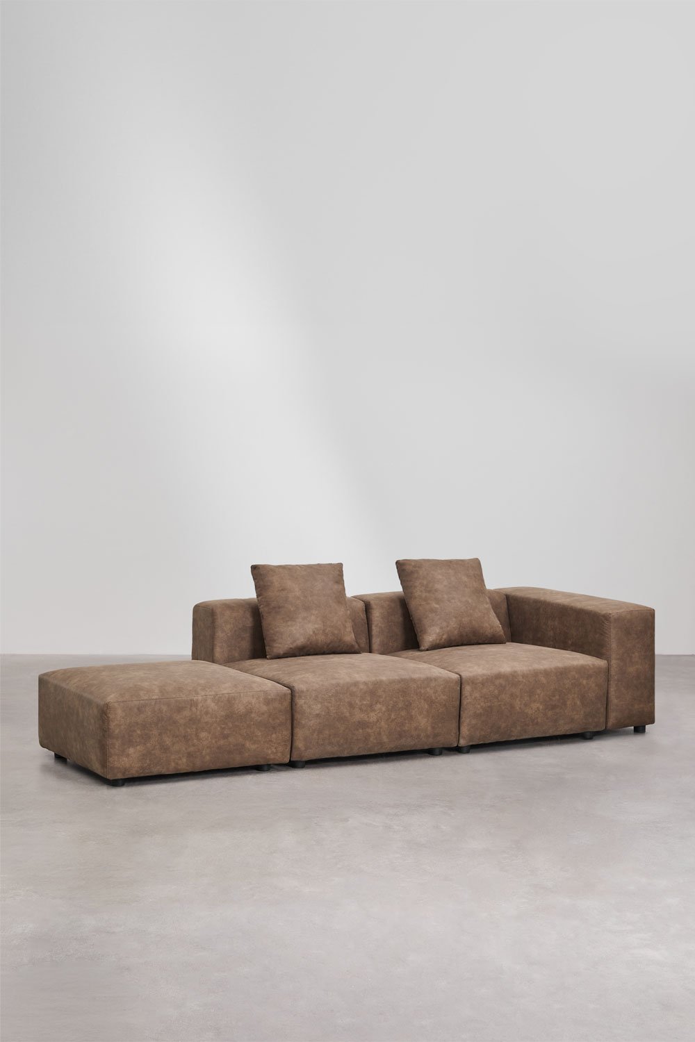 2-piece right corner modular sofa with high armrest and ottoman ↔︎285 cm Bruna, gallery image 3