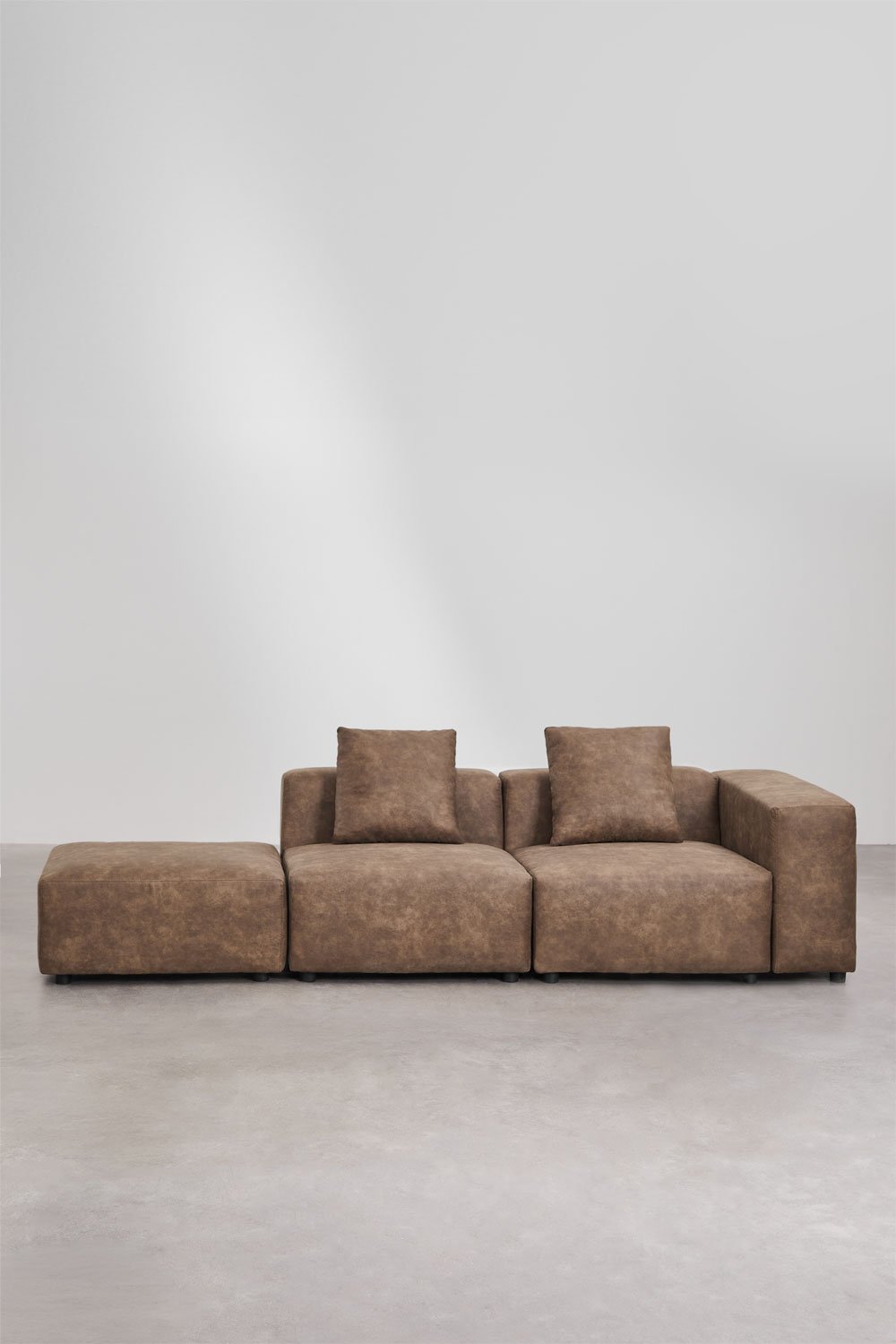 2-piece right corner modular sofa with high armrest and ottoman ↔︎285 cm Bruna, gallery image 4