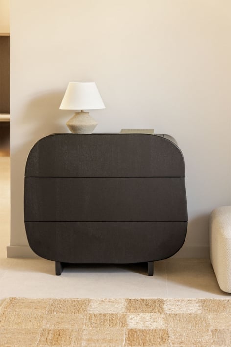 Agathe 3-drawer mango wood chest of drawers