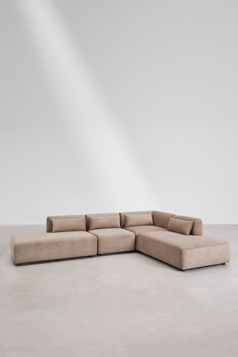 Fogler 4-Piece Modular Corner Sofa with Double Chaise Lounge, gallery image 1