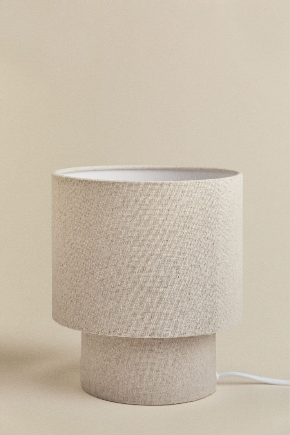 Gioura linen and iron table lamp, gallery image 2