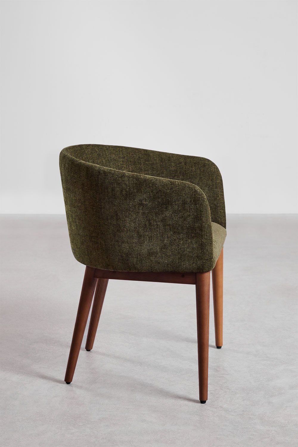 Pack of 4 Bunia upholstered dining chairs with armrests, gallery image 4