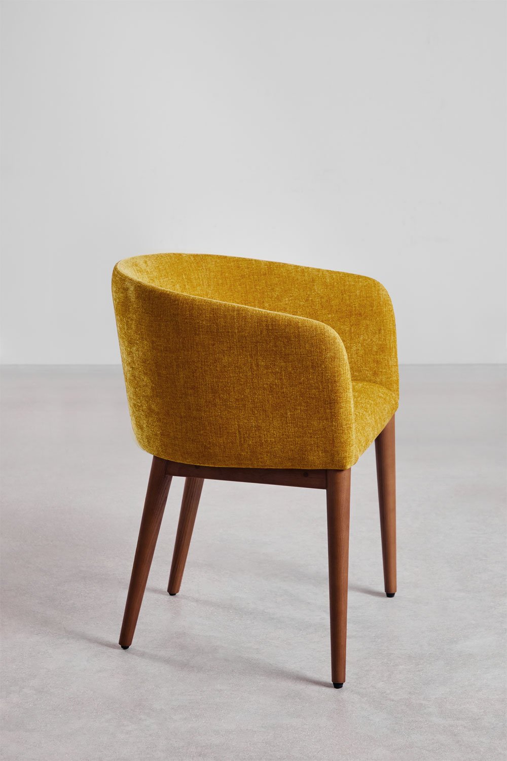 Pack of 4 Bunia upholstered dining chairs with armrests, gallery image 4