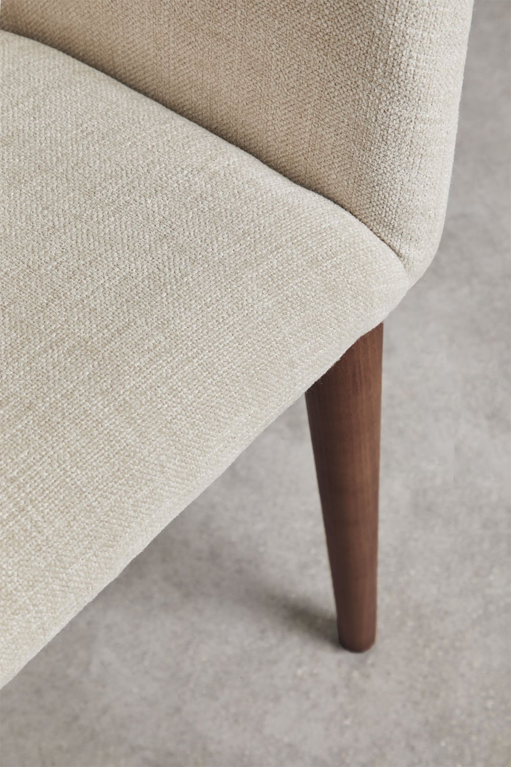 Pack of 4 Bunia upholstered dining chairs with armrests, gallery image 7