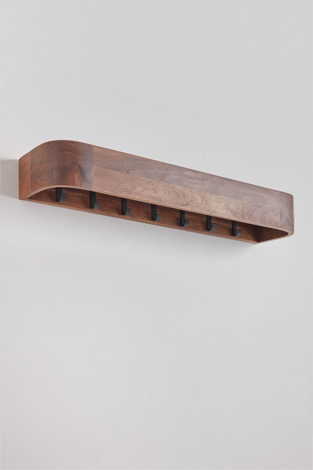 Acacia wood wall coat rack Frigia, gallery image 3