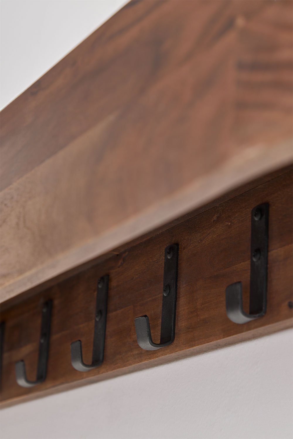 Acacia wood wall coat rack Frigia, gallery image 5