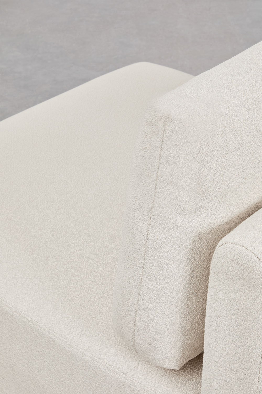 Central module for modular sofa in Artemisa bouclé fabric, gallery image 2