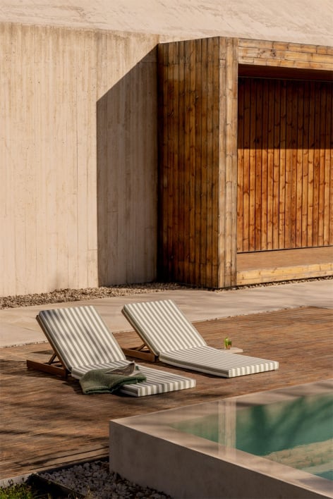 Idaira reclining acacia wood sun lounger