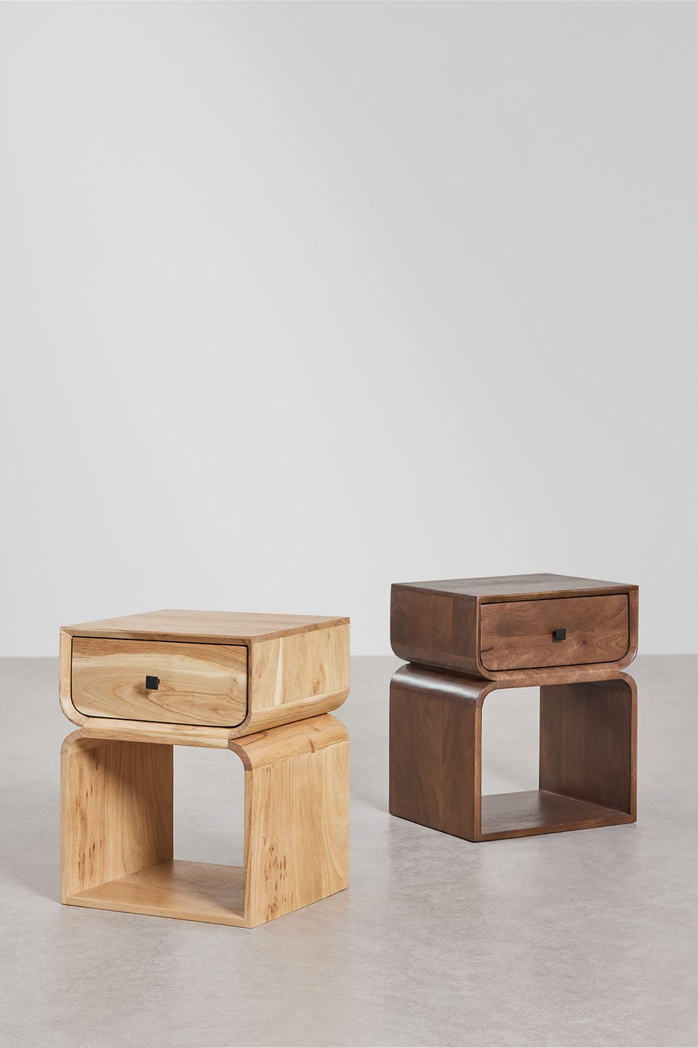 Ferni wooden bedside table 40x35 cm, gallery image 9