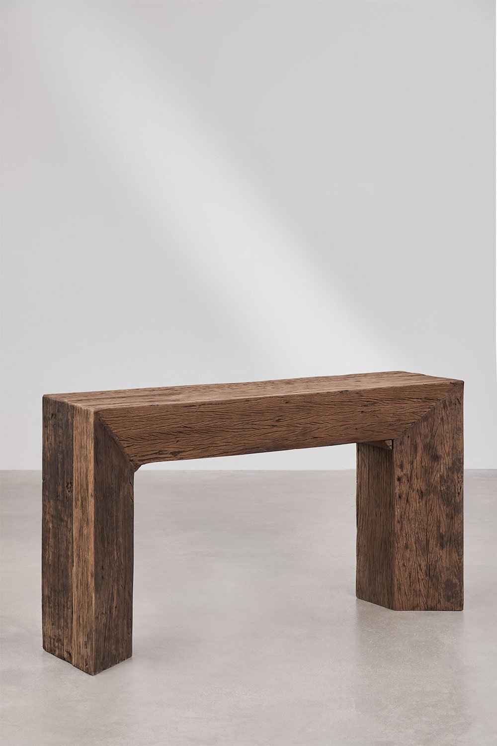 Console 150x35 cm in recycled Juvira wood, gallery image 3