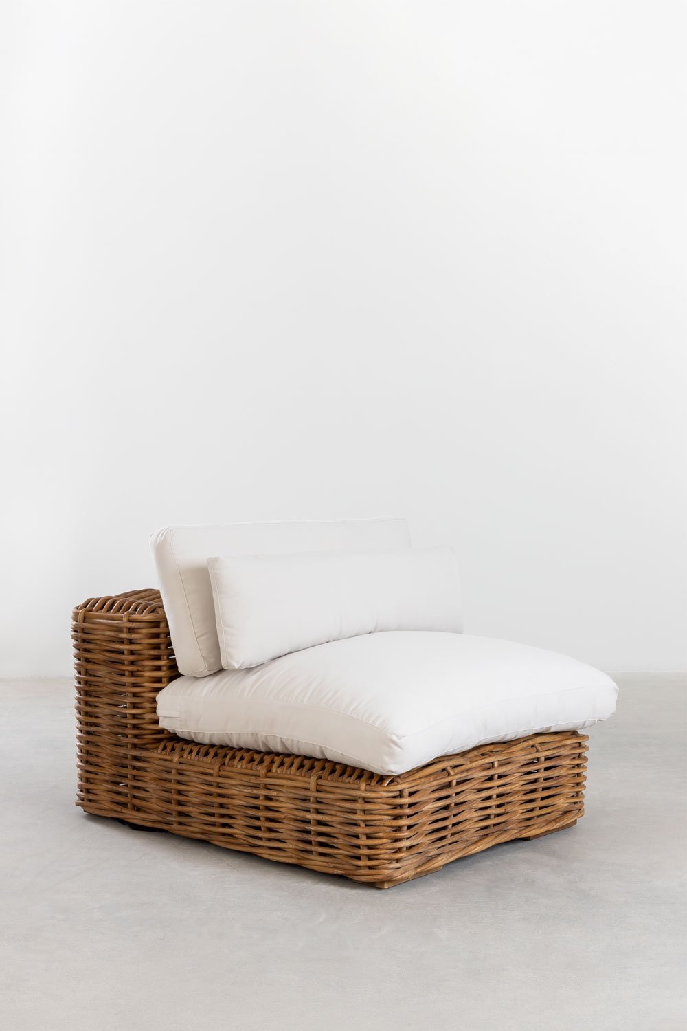 Milu 4-piece modular garden sofa and pouf, gallery image 7