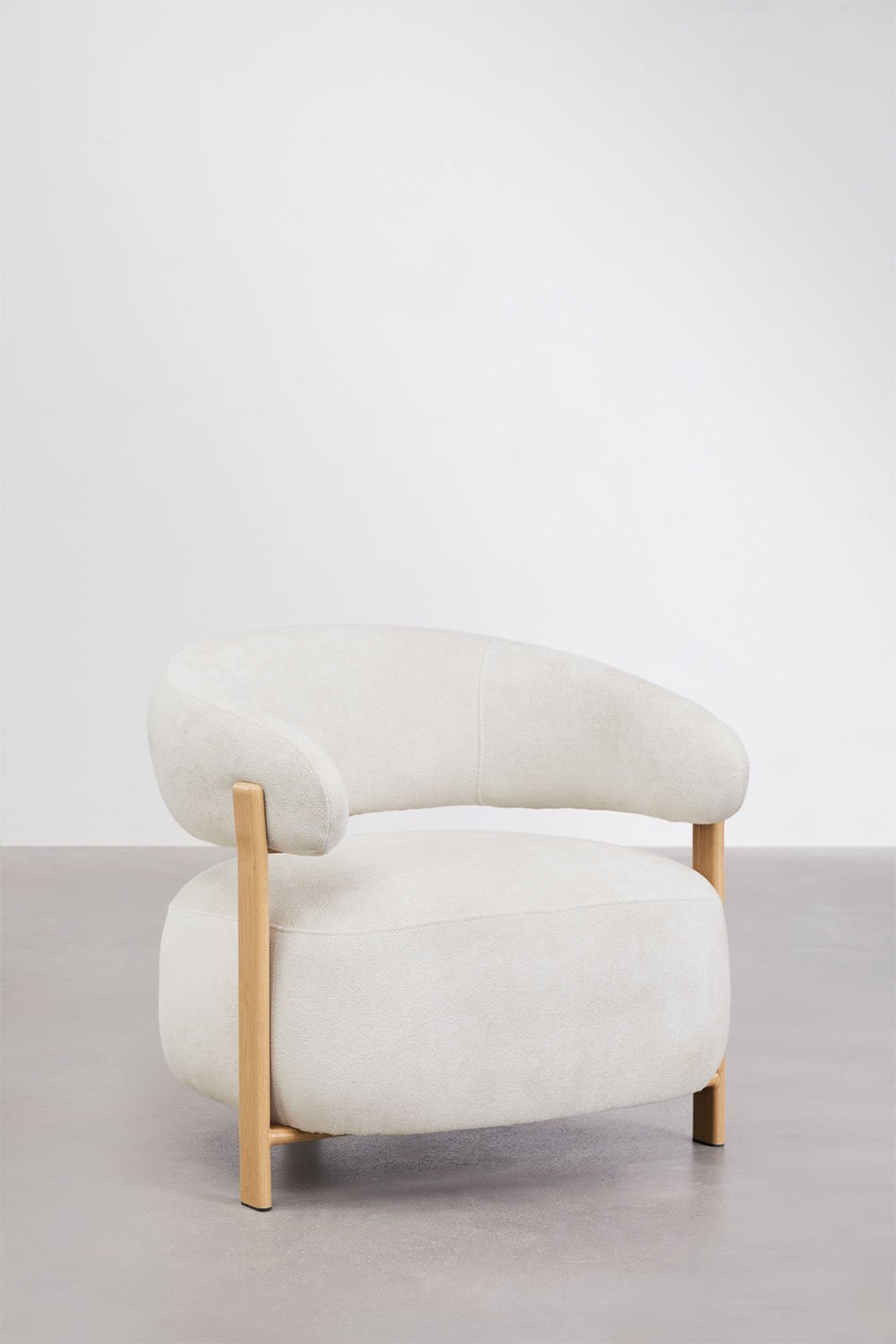 Chenille fabric and iron armchair Jolie, gallery image 3