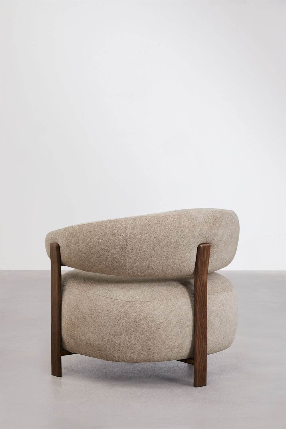Chenille fabric and iron armchair Jolie, gallery image 6