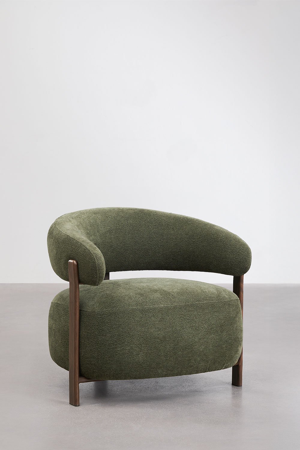 Chenille fabric and iron armchair Jolie, gallery image 3