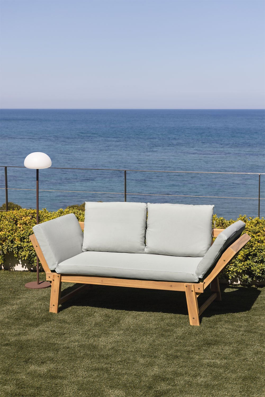 3-Seater Garden Sofa Adjustable in Acacia Wood Guille, gallery image 1