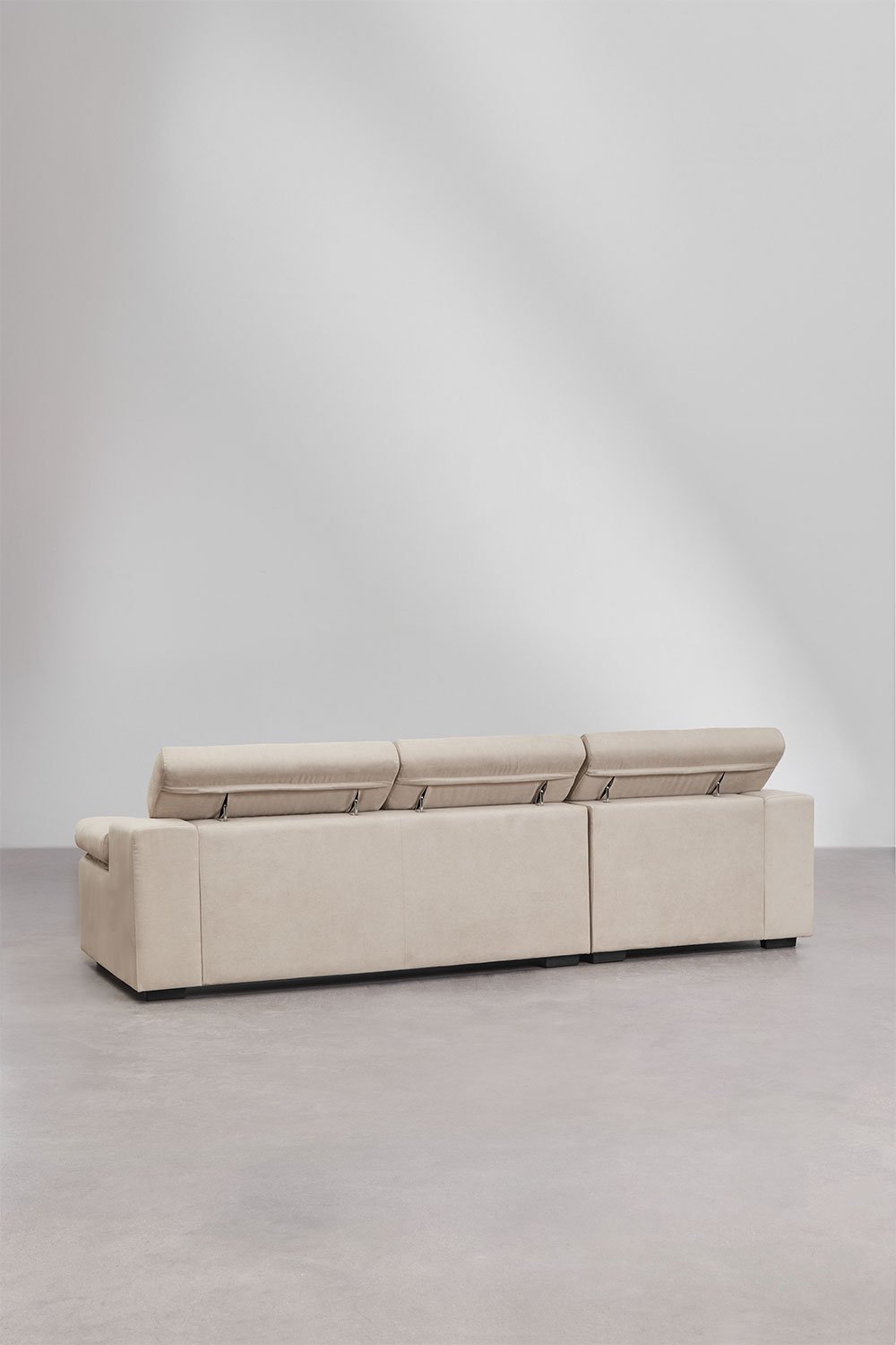 Left 3-seater chaise longue sofa with adjustable headrest and sliding seats Aramis, gallery image 9