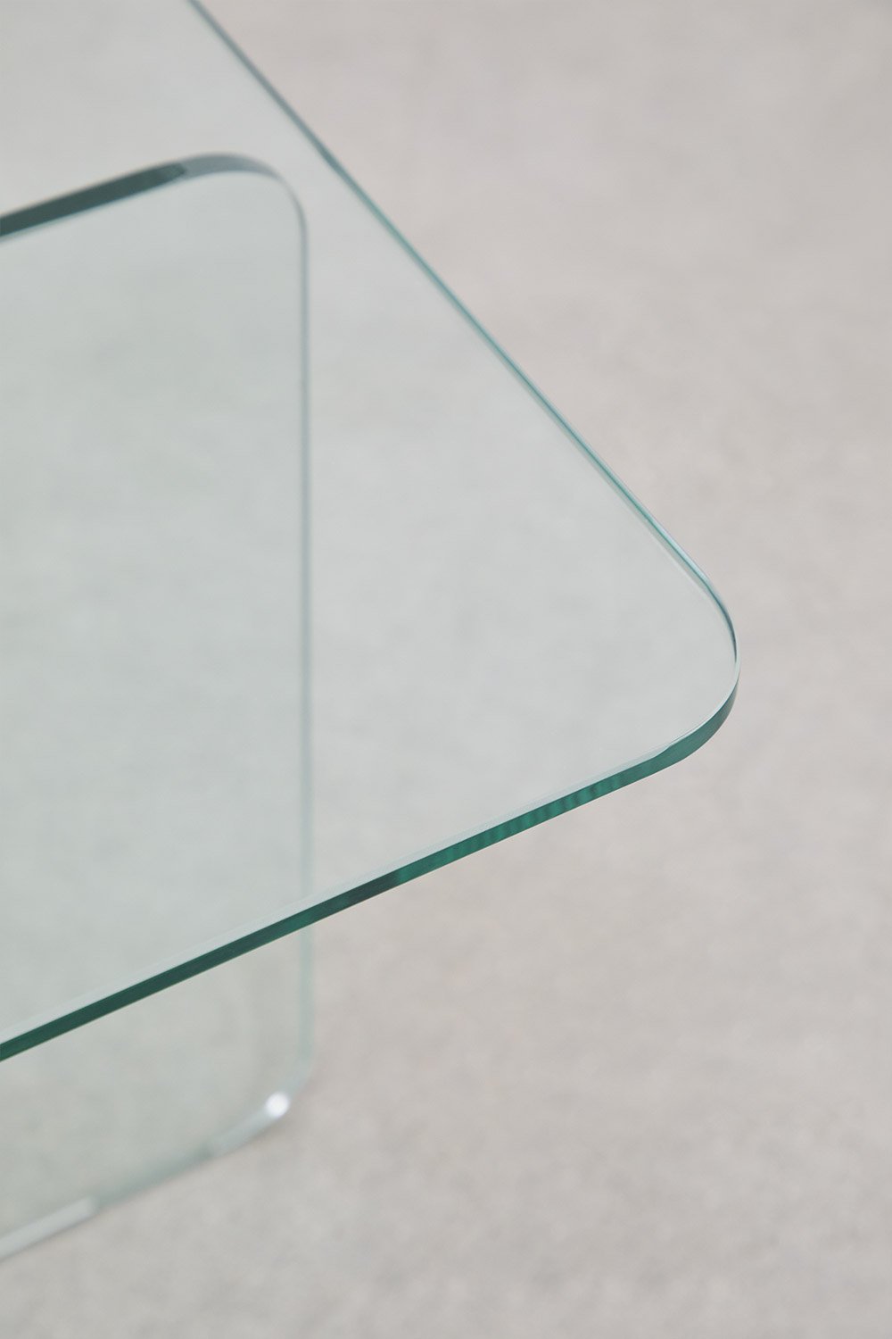 Eliana square side table 50x50 cm in tempered glass, gallery image 7