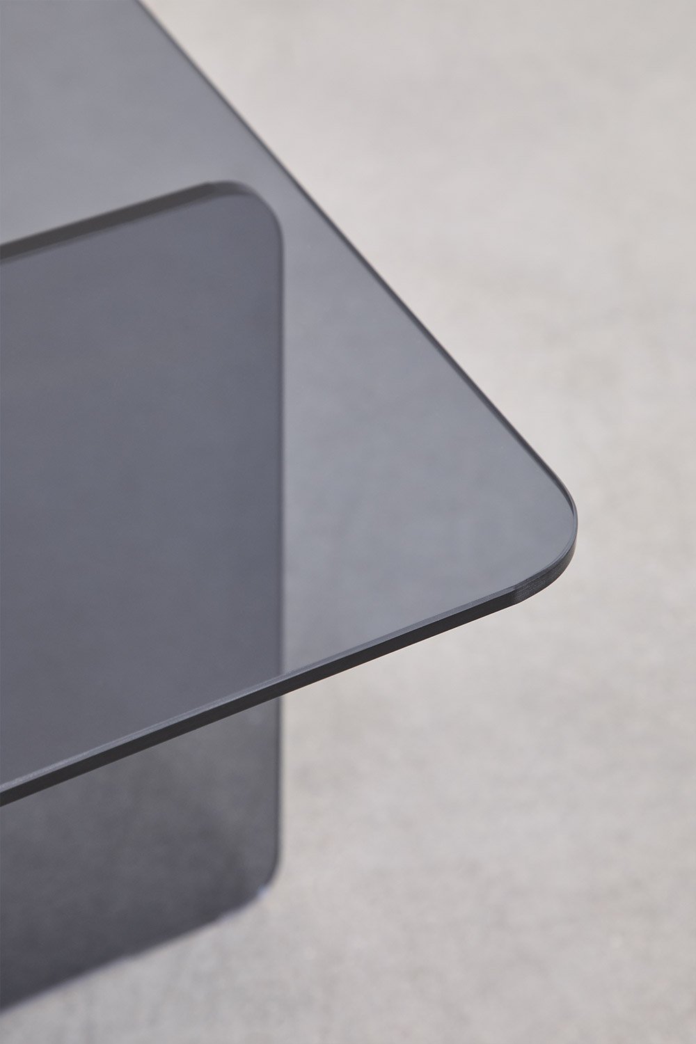 Eliana square side table 50x50 cm in tempered glass, gallery image 6