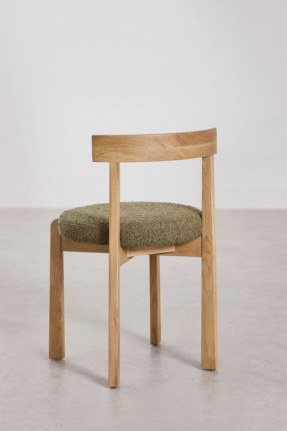 Manila oak dining chair with upholstery, gallery image 5