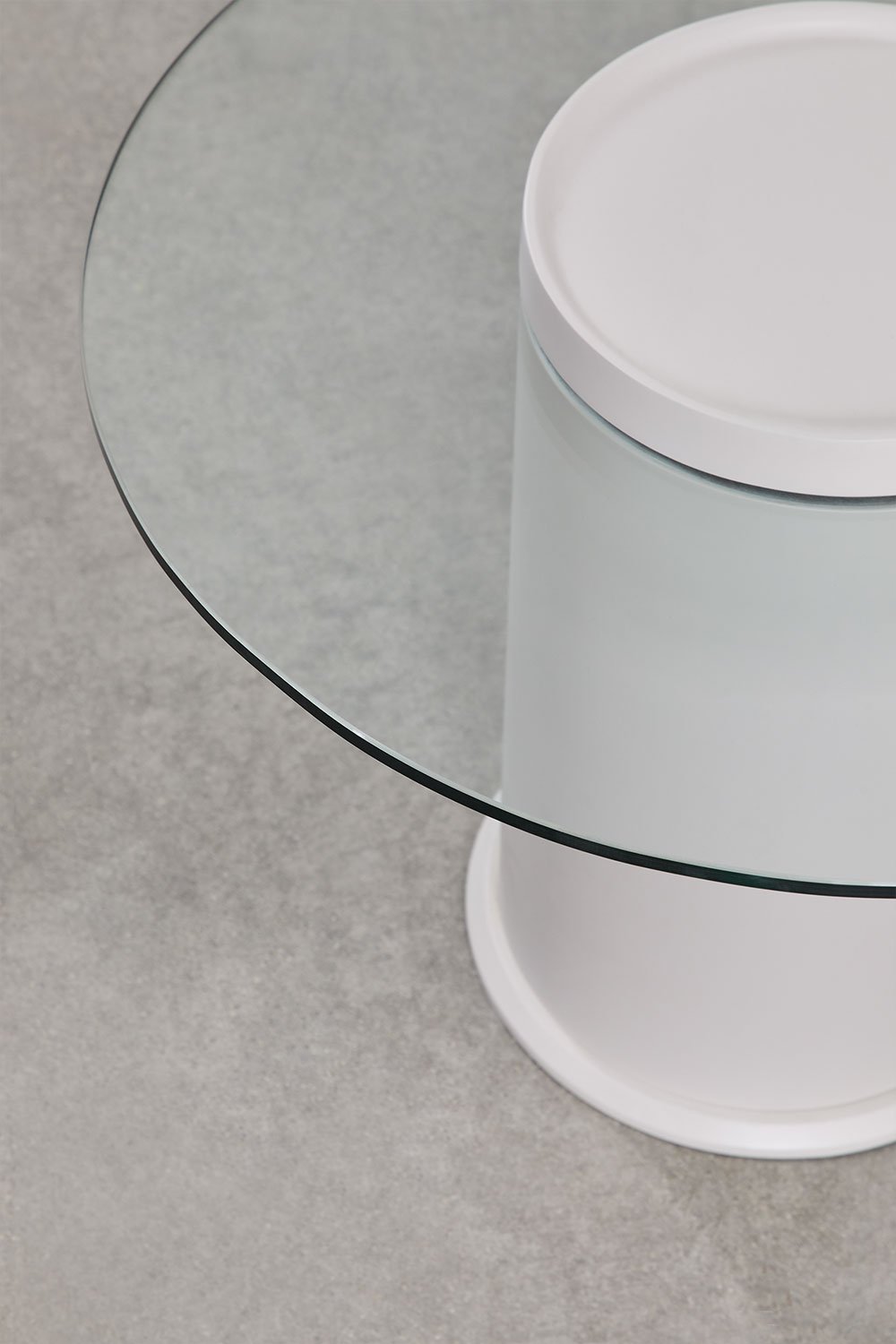 Coffee table 120x60 cm in tempered glass Soloy, gallery image 6