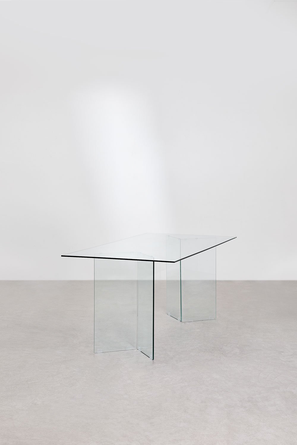 Mesa de comedor rectangular 180x90 cm en cristal Purio, gallery image 4