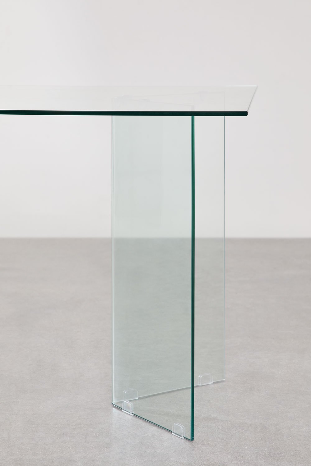Mesa de comedor rectangular 180x90 cm en cristal Purio, gallery image 5