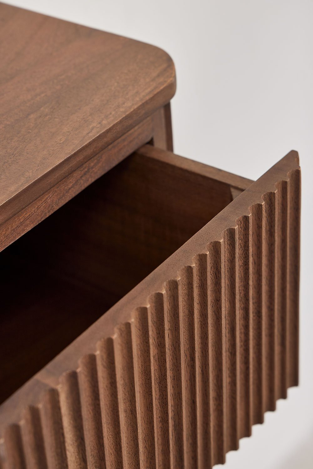 Rectangular floating bedside table 35x30 cm in Biljandi acacia wood, gallery image 5