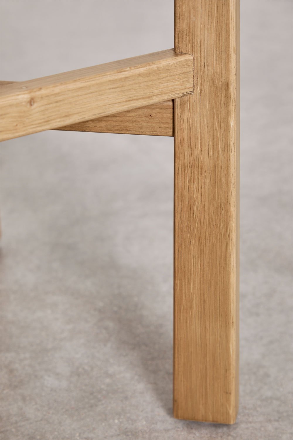 Pack of 4 high stools in oak wood and Manila upholstery, gallery image 6