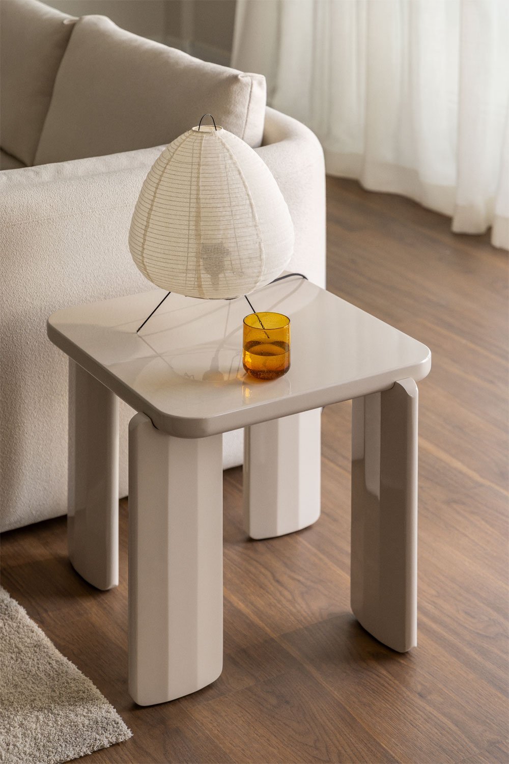 Square side table 50x50 cm in MDF Geneva, gallery image 1