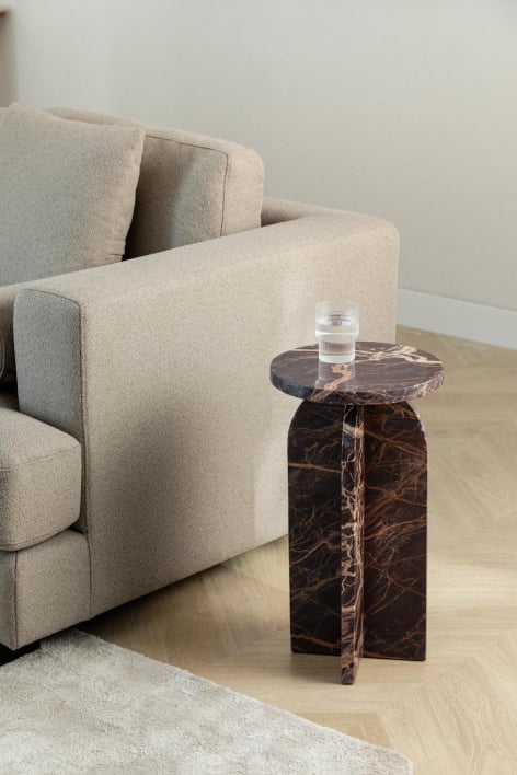 Graham round side table Ø30 cm in marble