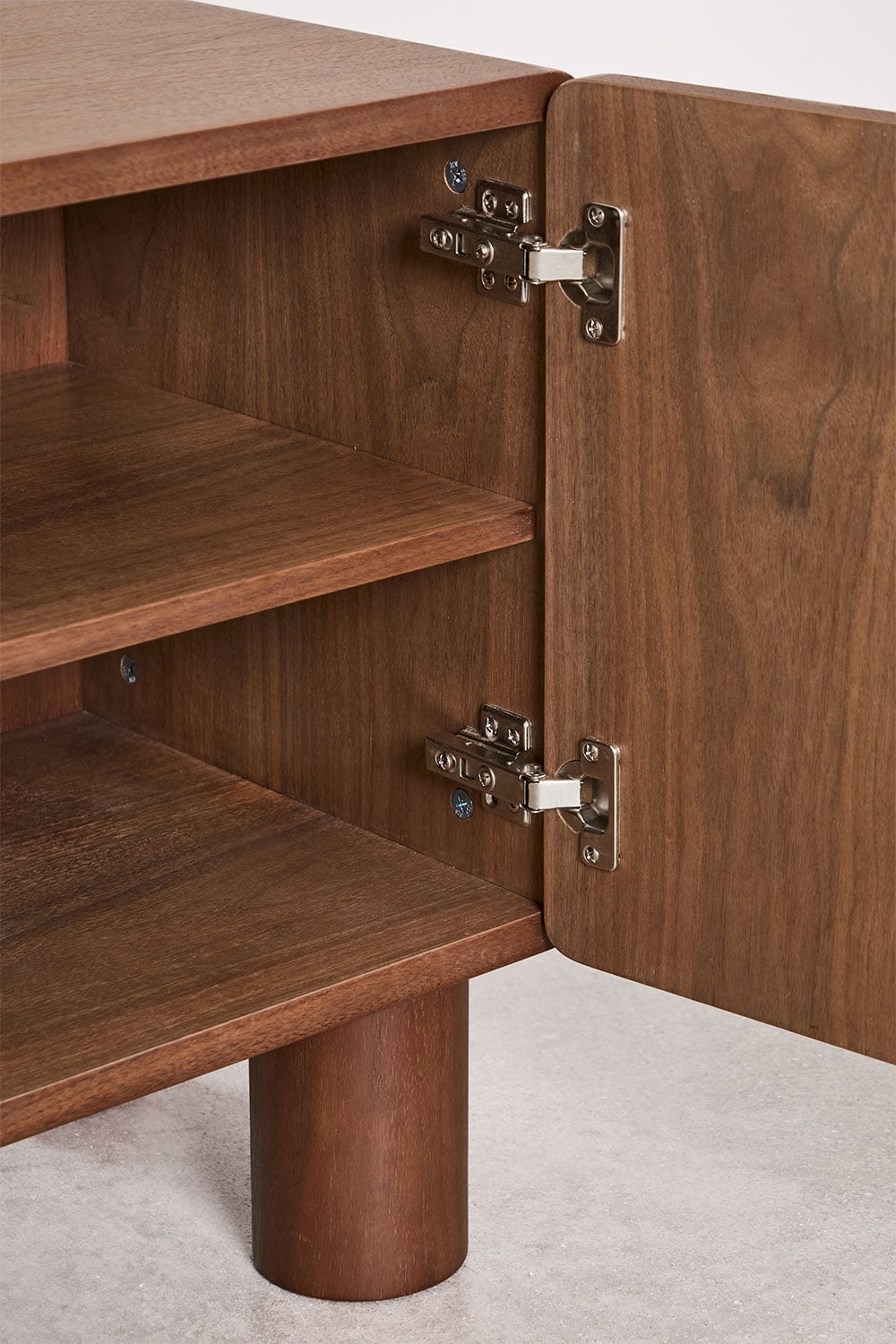 Pack of 2 rectangular nightstands 50x40 cm in MDF and Gumeri veneer, gallery image 7