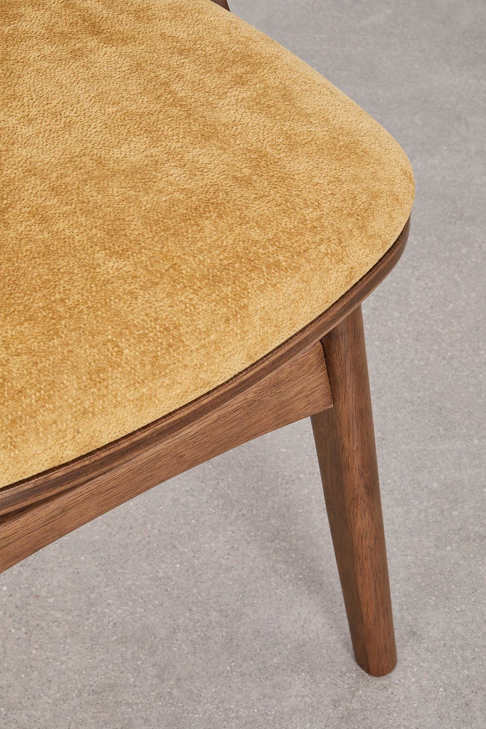 Dining chair in wood and upholstered Juna, gallery image 7