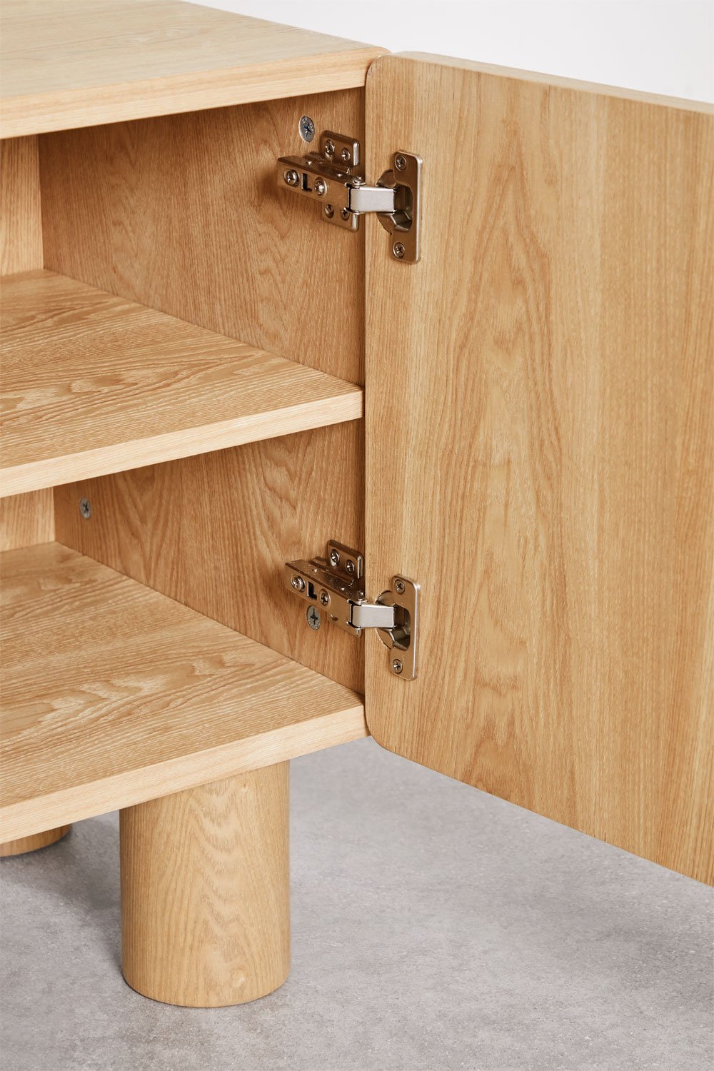 Pack of 2 bedside tables in MDF and Gumeri veneer, gallery image 7